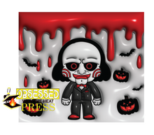 Load image into Gallery viewer, Saw | 3d | Halloween | Ready to Press Sublimation Design | Sublimation Transfer | Obsessed With The Heat Press ™