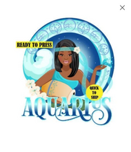 Load image into Gallery viewer, Aquarius | Zodiac | Ready to Press Sublimation Design | Sublimation Transfer | Obsessed With The Heat Press ™