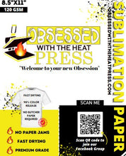 Load image into Gallery viewer, Premium Sublimation Paper | SAMPLE PACK | No Butcher Paper | 10 Sheets | 98% Release | 8.5x11 | Fast Drying | No Paper Jams | Multi Printer Use