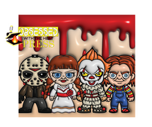 Load image into Gallery viewer, 4 Character | 3d | Halloween | Ready to Press Sublimation Design | Sublimation Transfer | Obsessed With The Heat Press ™
