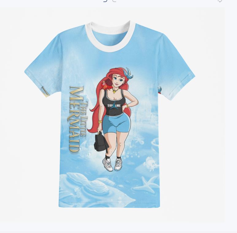 Little Mermaid (All Over Transfer Sheet) | Sublimation | We Print You Press | Ready To Press Sheet
