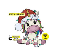Load image into Gallery viewer, Christmas Unicorn | Ready to Press Sublimation Design | Sublimation Transfer | Obsessed With The Heat Press ™
