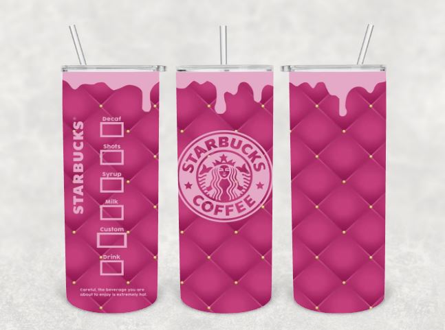 Pink Starbucks | Ready to Press Sublimation Design | Sublimation Transfer | Obsessed With The Heat Press ™