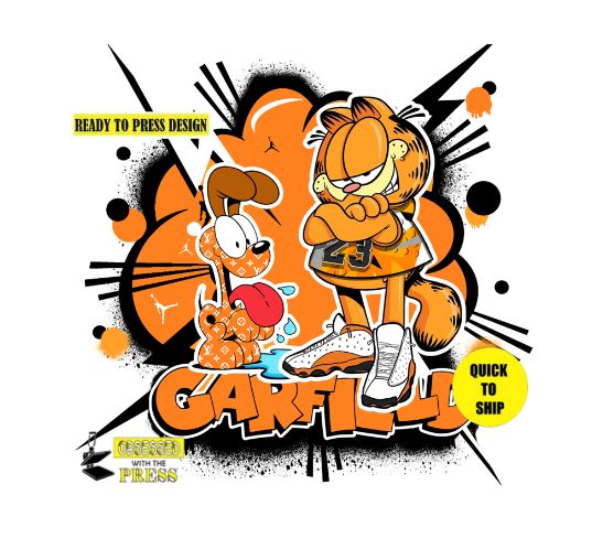 Garfield Jordan 13s | Ready to Press Sublimation Design | Sublimation Transfer | Obsessed With The Heat Press ™