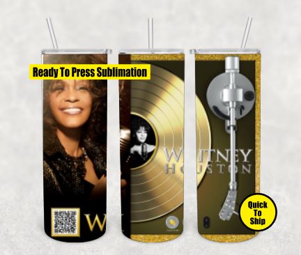 Whitney Houston | Ready to Press Sublimation Design | Sublimation Transfer | Obsessed With The Heat Press ™