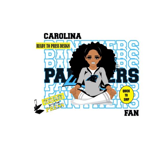 Panthers Girl NFL 2 | Ready to Press Sublimation Design | Sublimation Transfer | Obsessed With The Heat Press ™