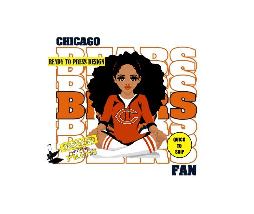 Bears Girl NFL 2 | Ready to Press Sublimation Design | Sublimation Transfer | Obsessed With The Heat Press ™